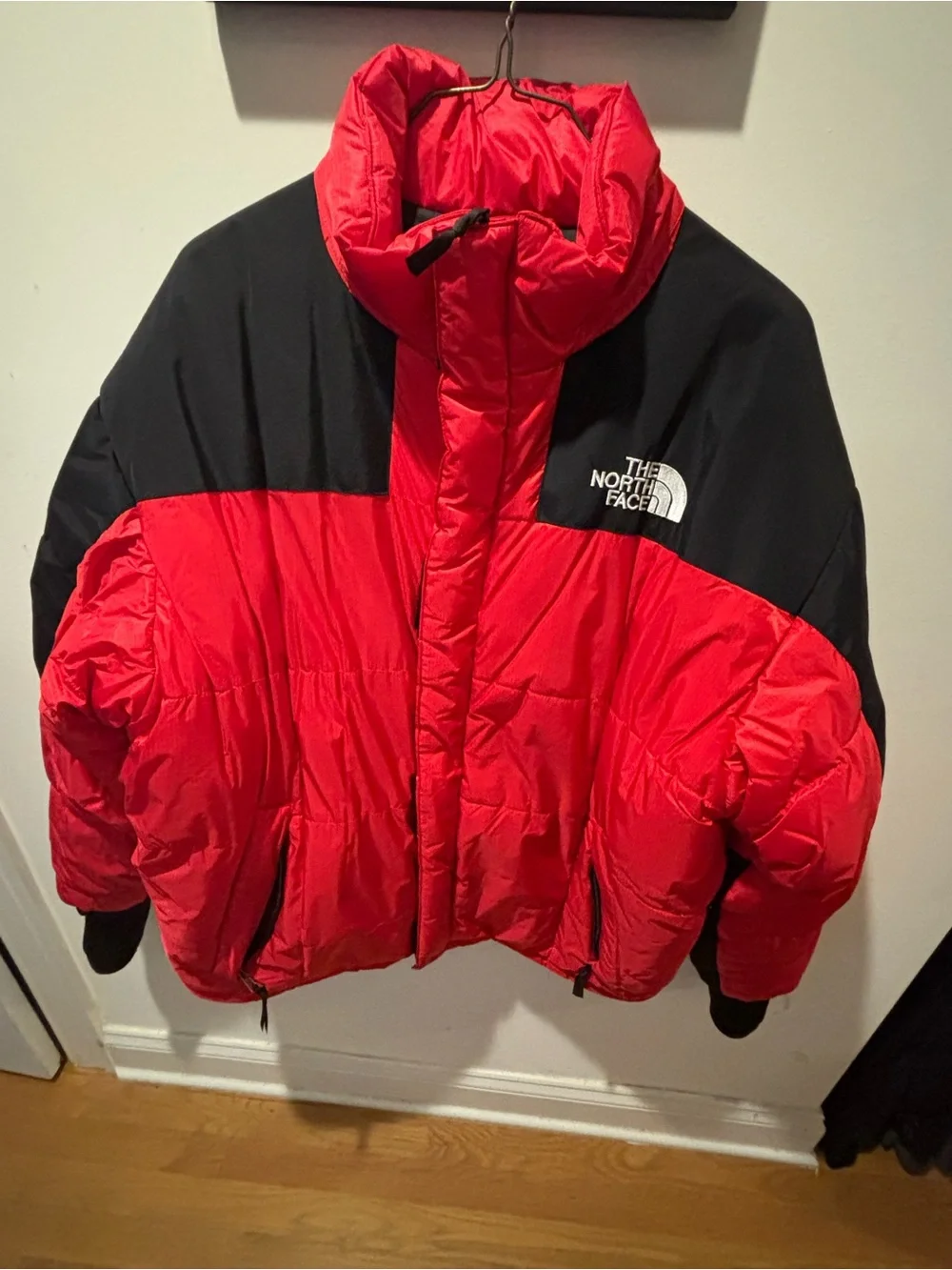 The North Face Red and Black Puffer Jacket. Mint 1996 Gore Dryloft, with hood